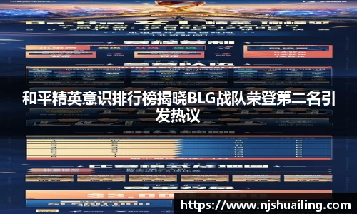 和平精英意识排行榜揭晓BLG战队荣登第二名引发热议